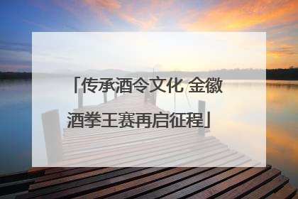 传承酒令文化 金徽酒拳王赛再启征程