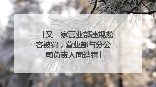 又一家营业部违规揽客被罚，营业部与分公司负责人同遭罚