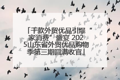 千款外贸优品引爆“家消费”盛宴 2025山东省外贸优品购物季第三期圆满收官