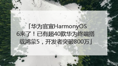 华为官宣HarmonyOS 6来了！已有超40款华为终端搭载鸿蒙5，开发者突破800万