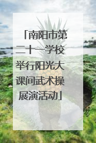 南阳市第二十一学校举行阳光大课间武术操展演活动