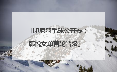印尼羽毛球公开赛：韩悦女单首轮晋级