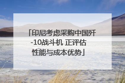 印尼考虑采购中国歼-10战斗机 正评估性能与成本优势