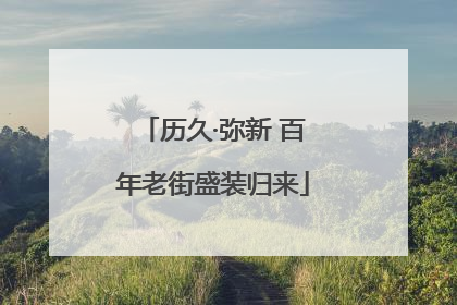 历久·弥新 百年老街盛装归来