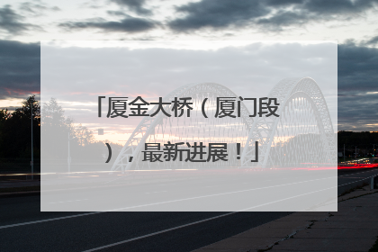 厦金大桥（厦门段），最新进展！