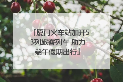 厦门火车站加开53列旅客列车 助力端午假期出行