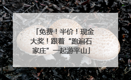 免费！半价！现金大奖！跟着“跑遍石家庄”一起游平山