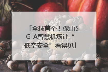 全球首个！保山5G-A智慧机场让“低空安全”看得见