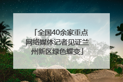全国40余家重点网络媒体记者见证兰州新区绿色蝶变