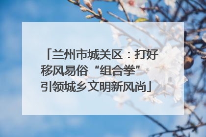兰州市城关区：打好移风易俗“组合拳” 引领城乡文明新风尚