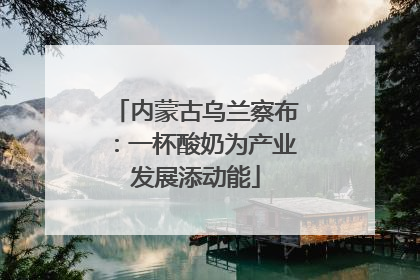 内蒙古乌兰察布：一杯酸奶为产业发展添动能