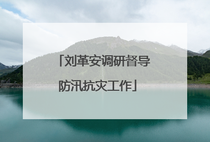刘革安调研督导防汛抗灾工作