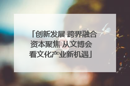 创新发展 跨界融合 资本聚焦 从文博会看文化产业新机遇