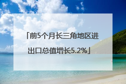 前5个月长三角地区进出口总值增长5.2%