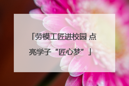 劳模工匠进校园 点亮学子“匠心梦”