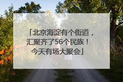 北京海淀有个街道，汇聚齐了56个民族！今天有场大聚会