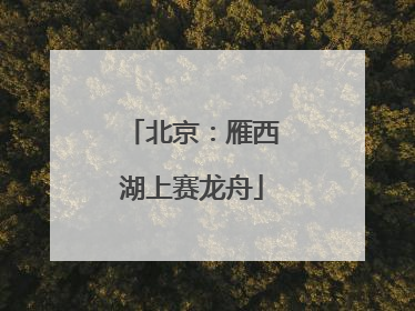 北京：雁西湖上赛龙舟