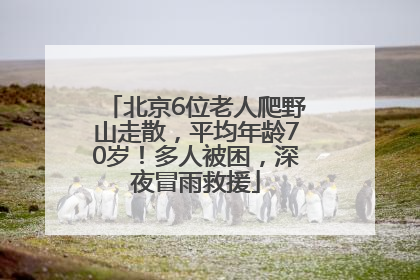 北京6位老人爬野山走散，平均年龄70岁！多人被困，深夜冒雨救援