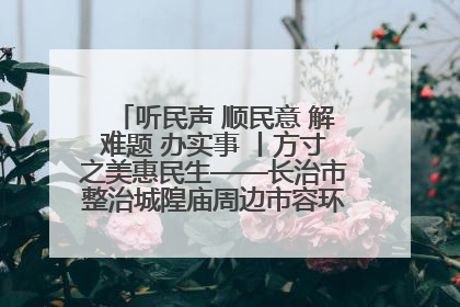 听民声 顺民意 解难题 办实事 丨方寸之美惠民生——长治市整治城隍庙周边市容环境提升城市品质