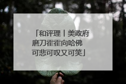 和评理丨美政府磨刀霍霍向哈佛 可悲可叹又可笑