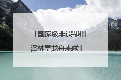 国家级非遗鄂州泽林旱龙舟来啦