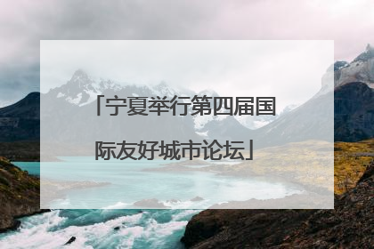 宁夏举行第四届国际友好城市论坛