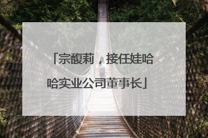 宗馥莉，接任娃哈哈实业公司董事长