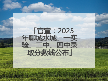 官宣：2025年聊城水城、一实验、二中、四中录取分数线公布