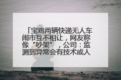 宝鸡两辆快递无人车闹市互不相让，网友称像“吵架”，公司：监测到异常会有技术或人为干预处置