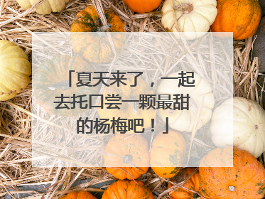 夏天来了，一起去托口尝一颗最甜的杨梅吧！