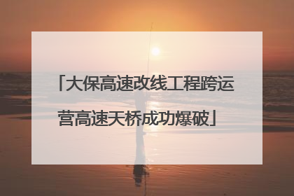 大保高速改线工程跨运营高速天桥成功爆破