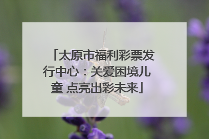 太原市福利彩票发行中心：关爱困境儿童 点亮出彩未来