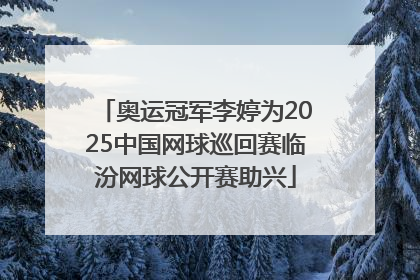 奥运冠军李婷为2025中国网球巡回赛临汾网球公开赛助兴