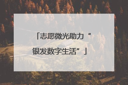 志愿微光助力“银发数字生活”