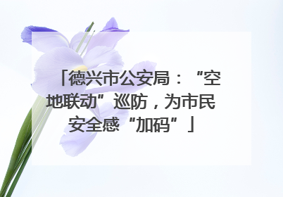 德兴市公安局：“空地联动”巡防，为市民安全感“加码”
