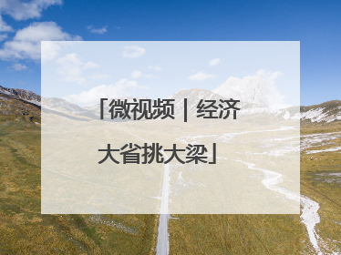微视频｜经济大省挑大梁
