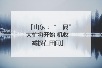 山东：“三夏”大忙将开始 机收减损在田间