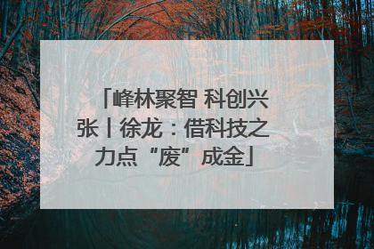 峰林聚智 科创兴张丨徐龙：借科技之力点“废”成金