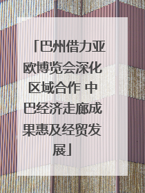巴州借力亚欧博览会深化区域合作 中巴经济走廊成果惠及经贸发展
