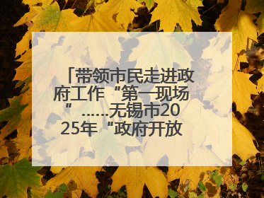 带领市民走进政府工作“第一现场”……无锡市2025年“政府开放月”活动开启