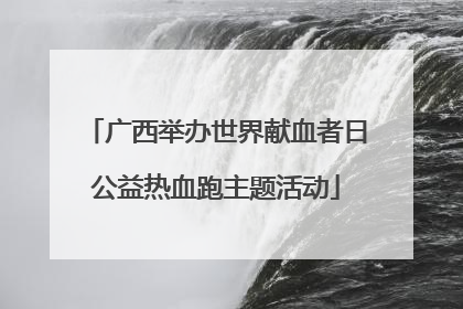 广西举办世界献血者日公益热血跑主题活动