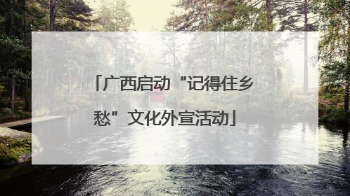 广西启动“记得住乡愁”文化外宣活动