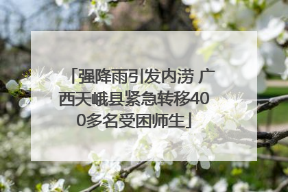 强降雨引发内涝 广西天峨县紧急转移400多名受困师生