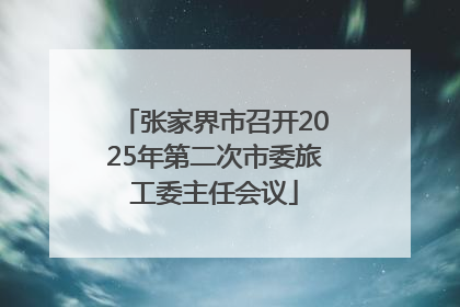 张家界市召开2025年第二次市委旅工委主任会议
