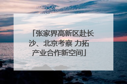 张家界高新区赴长沙、北京考察 力拓产业合作新空间