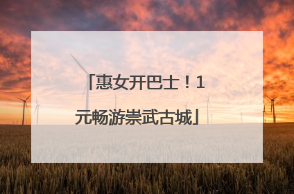 惠女开巴士！1元畅游崇武古城