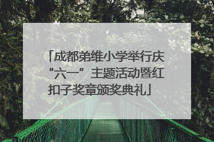 成都弟维小学举行庆“六一”主题活动暨红扣子奖章颁奖典礼