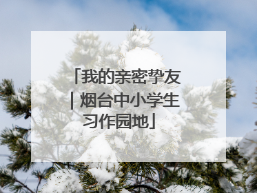我的亲密挚友｜烟台中小学生习作园地