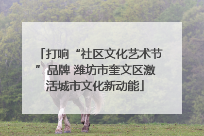 打响“社区文化艺术节”品牌 潍坊市奎文区激活城市文化新动能