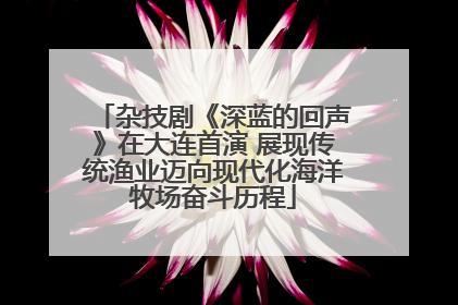 杂技剧《深蓝的回声》在大连首演 展现传统渔业迈向现代化海洋牧场奋斗历程